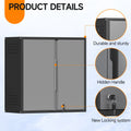 Topass Metal Wall Cabinet with Lockgarage Storage Cabinet, Wall Mounted Utility Cabinet with Adjustable Shelf & Locking Doors