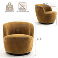 Modern Swivel Barrel Chair with 360 Degree Rotation Single Fabric Accent Chair